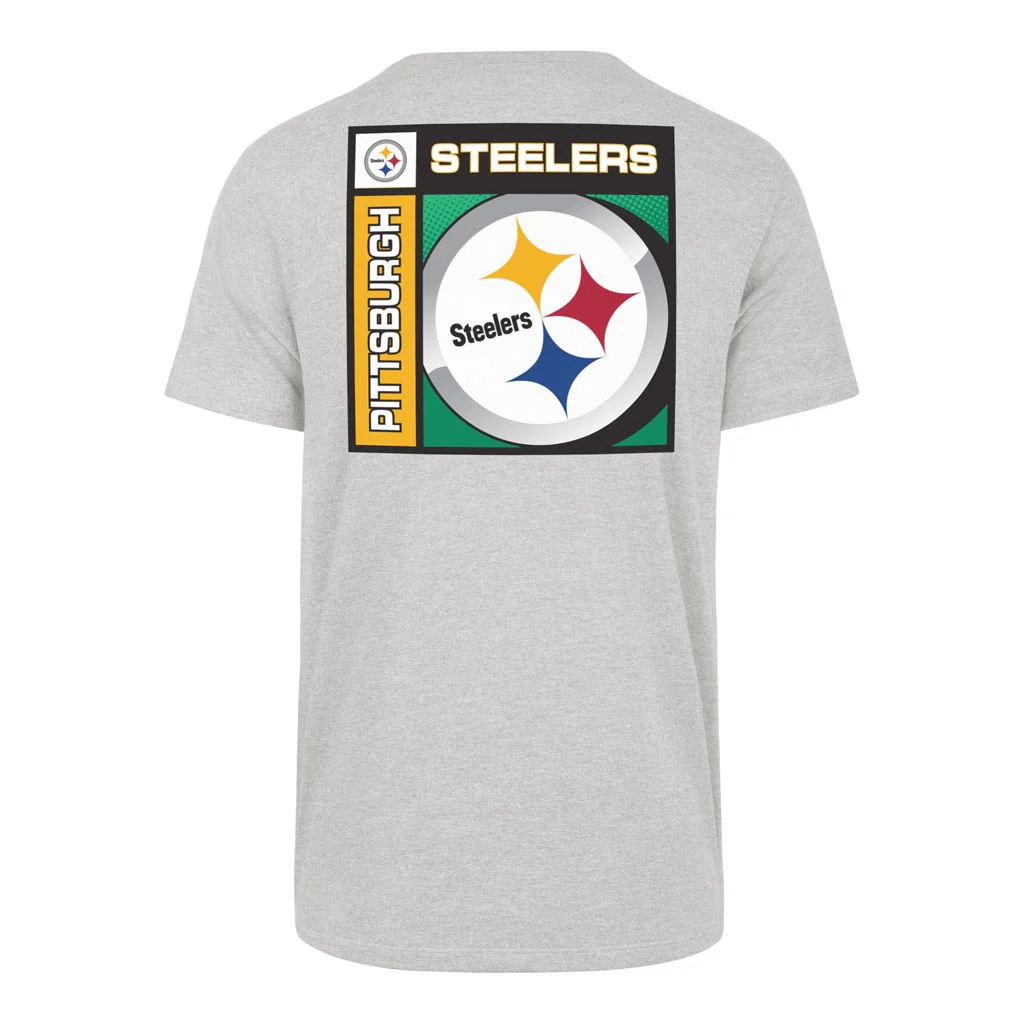 NFL Pittsburgh Steelers '47 Chrome Plate Franklin T-Shirt - Gray - Image 3