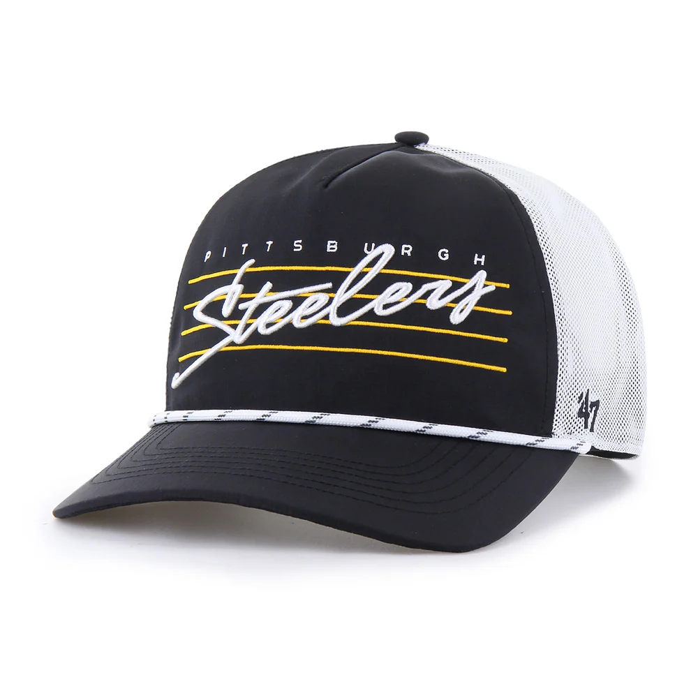 NFL Pittsburgh Steelers '47 Downburst Mesh Hitch Adjustable Hat - Black