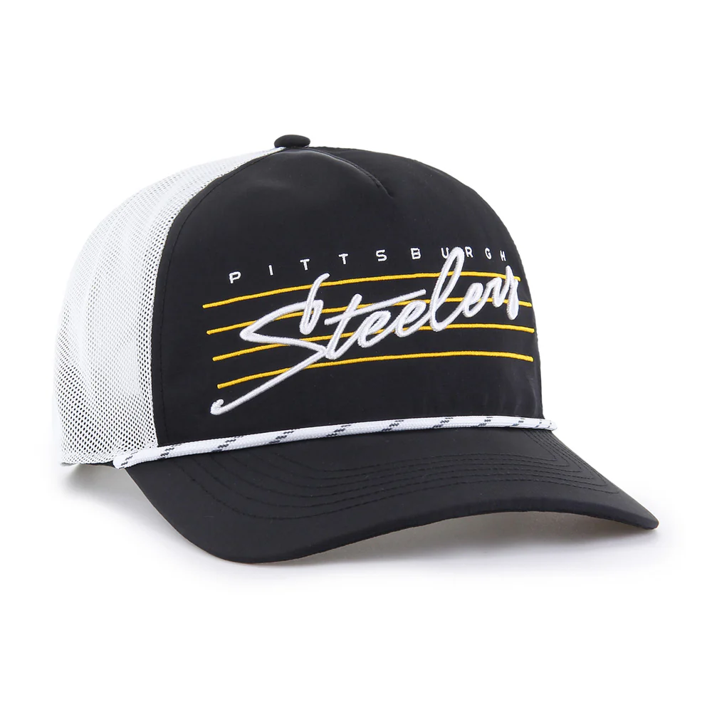 NFL Pittsburgh Steelers '47 Downburst Mesh Hitch Adjustable Hat - Black - Image 2