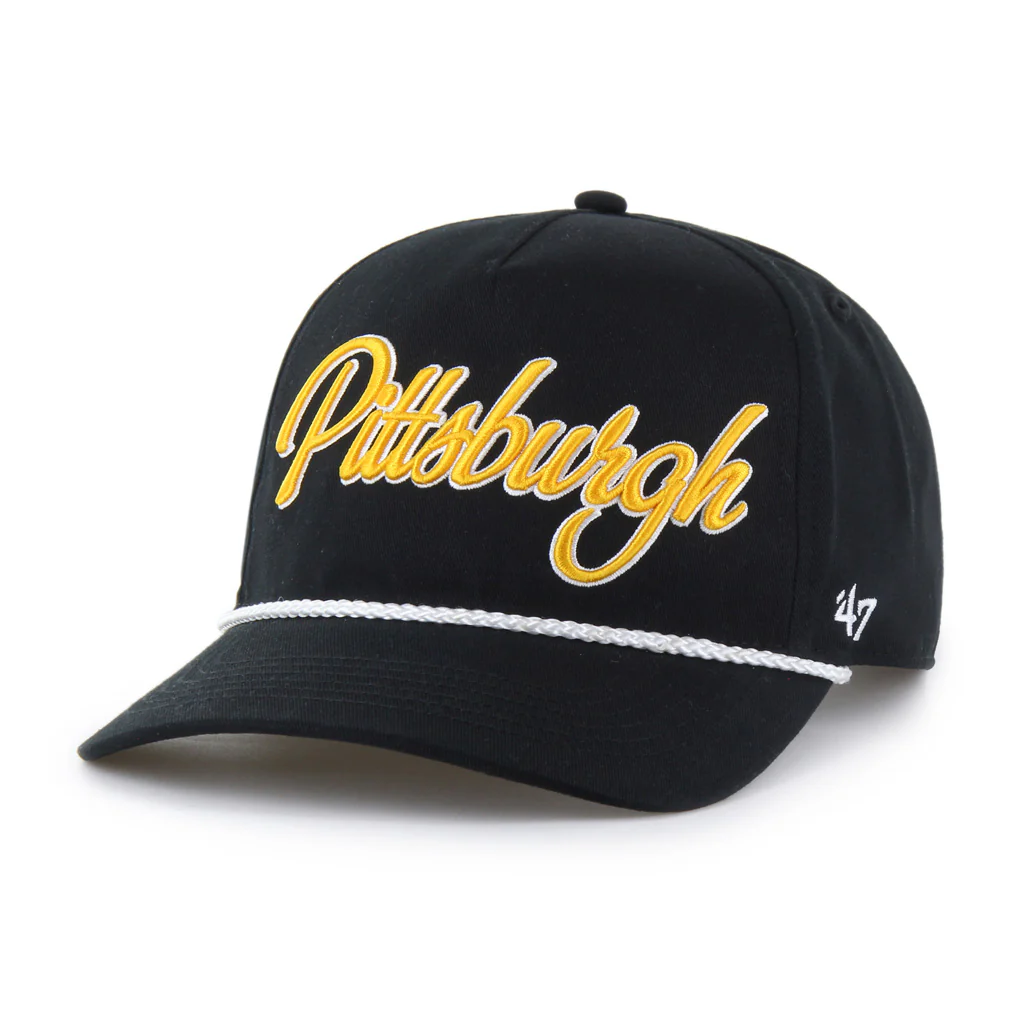 NFL Pittsburgh Steelers '47 Overhand Hitch Snapback Hat - Black - Image 2