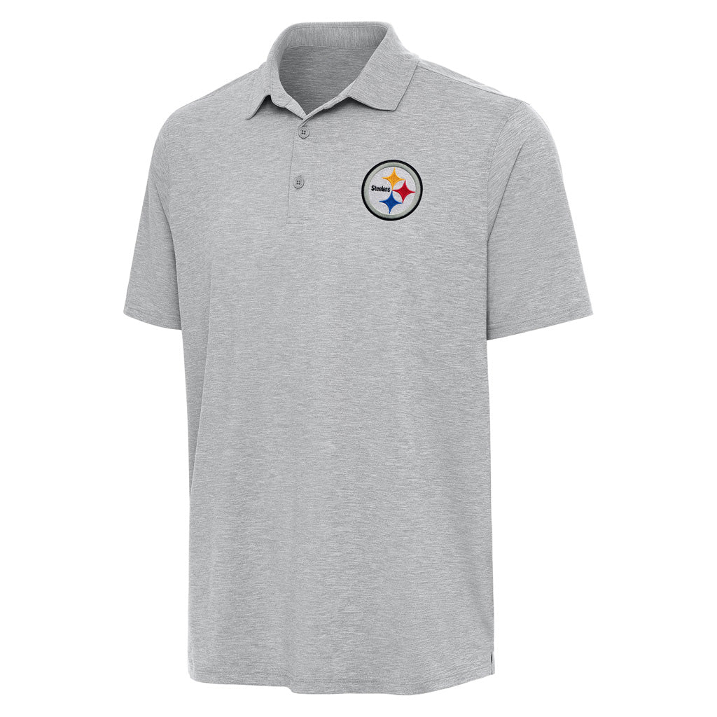 NFL Pittsburgh Steelers Antigua Par 3 Polo - Gray