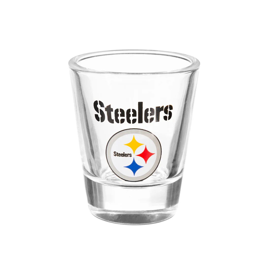 NFL Pittsburgh Steelers Evergreen 4-Piece Shot Glass Set - Image 3