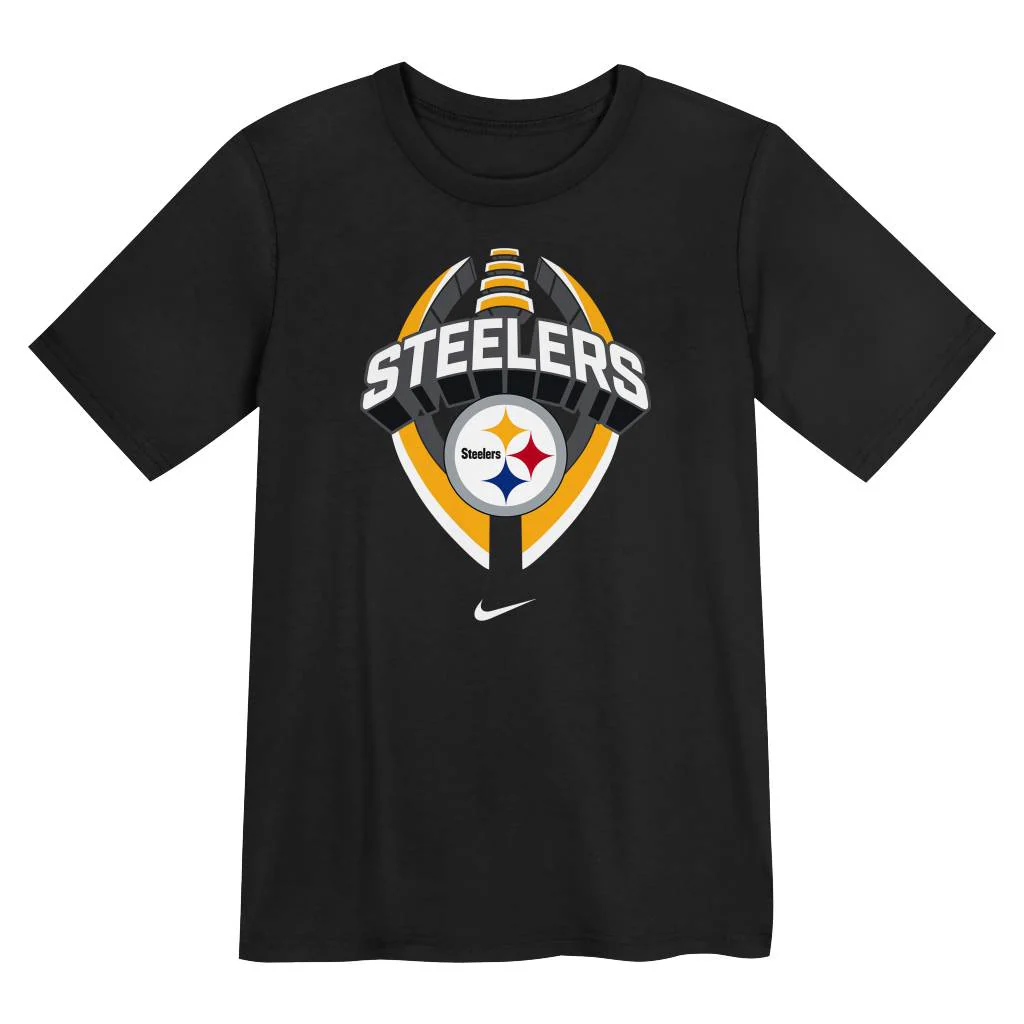 NFL Pittsburgh Steelers Kids Nike Icon T-Shirt - Black - Image 2