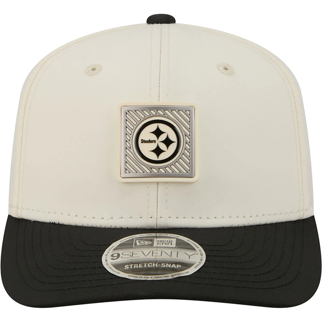 NFL Pittsburgh Steelers New Era 2026 Training 9SEVENTY Stretch Snapback Hat - Cream - Image 3