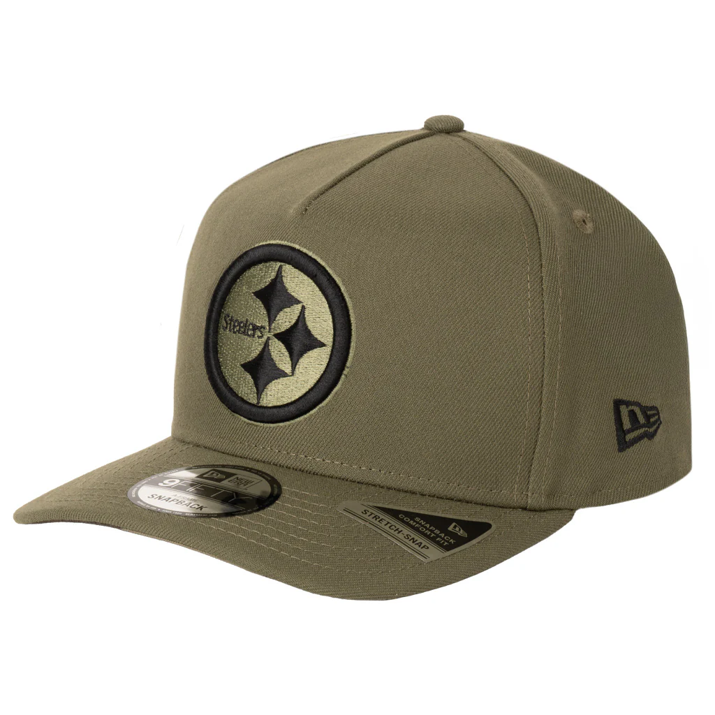 NFL Pittsburgh Steelers New Era Camo Undervisor 9FIFTY A-Frame Snapback Hat - Green