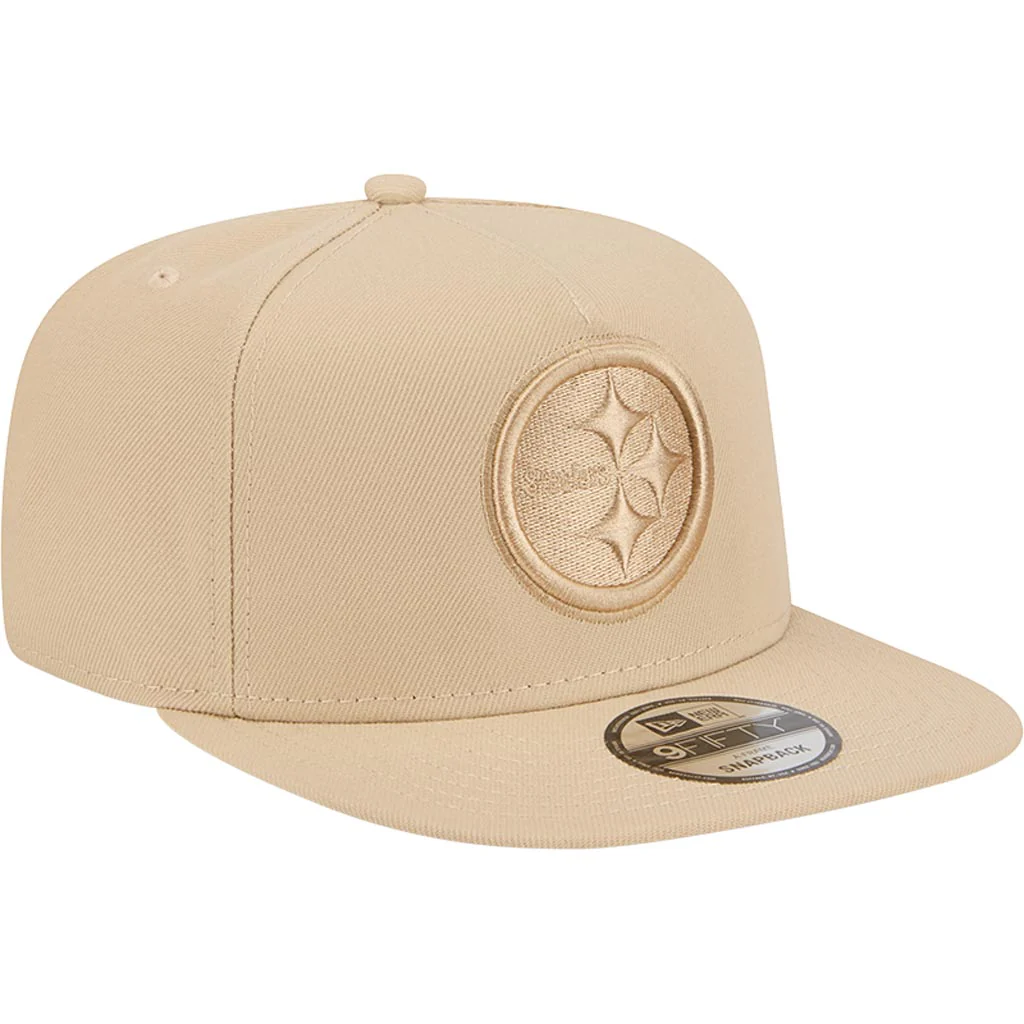 NFL Pittsburgh Steelers New Era Dry Wood 9FIFTY A-Frame Snapback Hat - Tan - Image 2