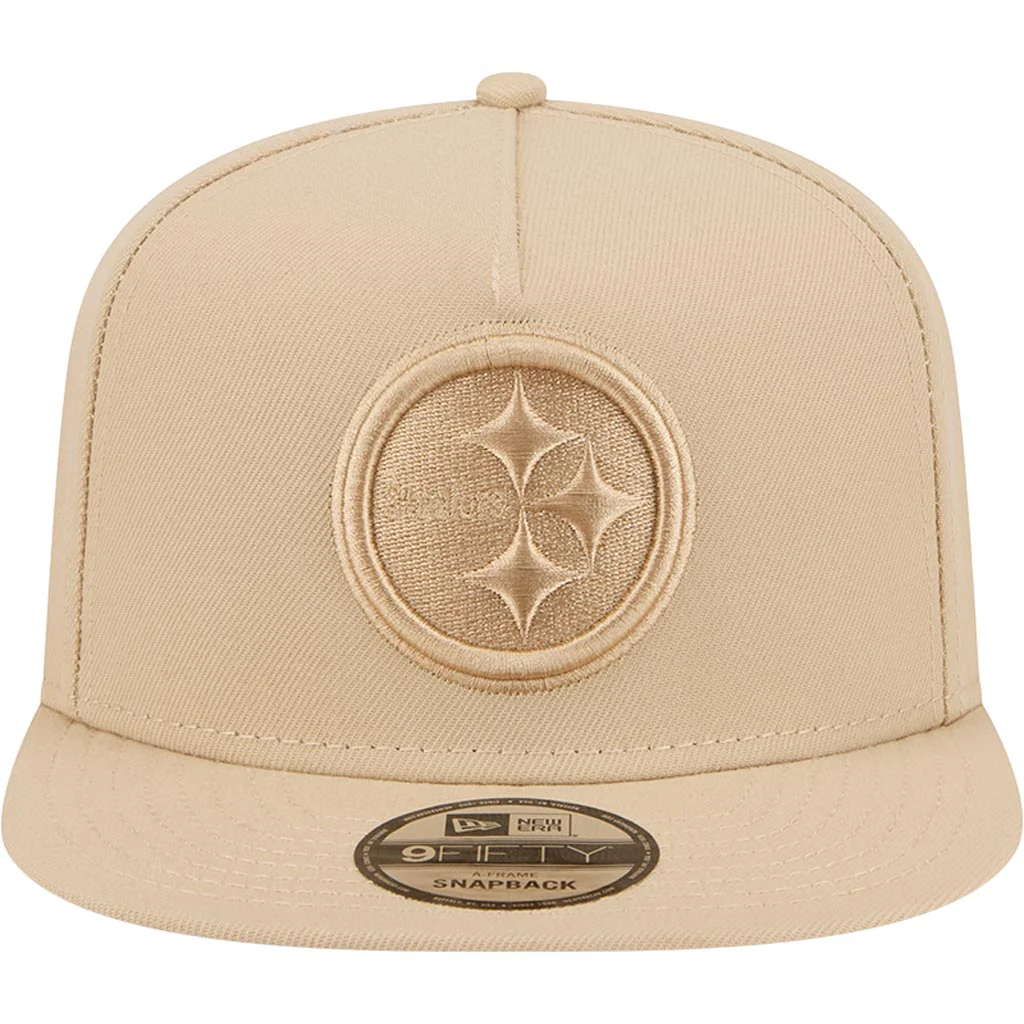 NFL Pittsburgh Steelers New Era Dry Wood 9FIFTY A-Frame Snapback Hat - Tan - Image 3