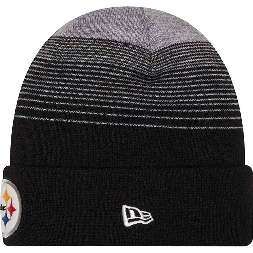 NFL Pittsburgh Steelers New Era Gradient Knit Hat - Black - Image 2