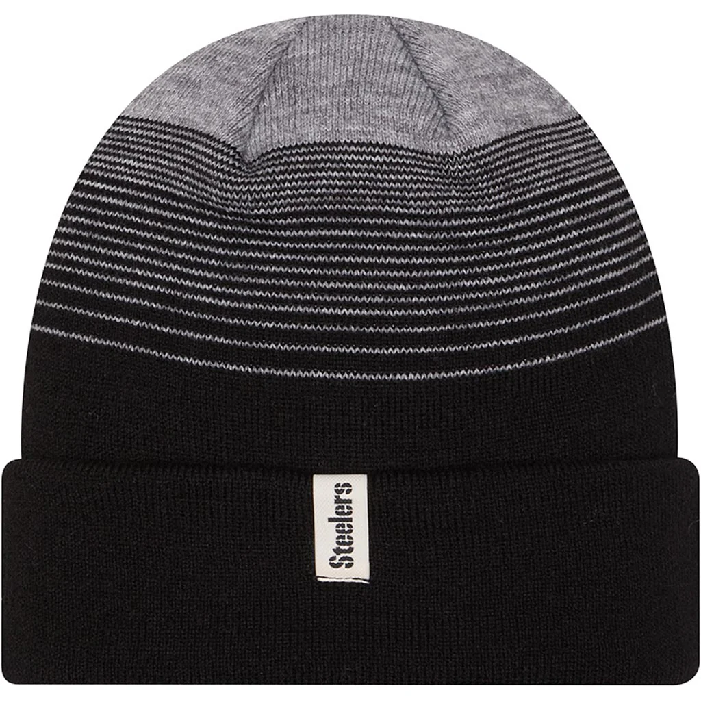 NFL Pittsburgh Steelers New Era Gradient Knit Hat - Black - Image 3