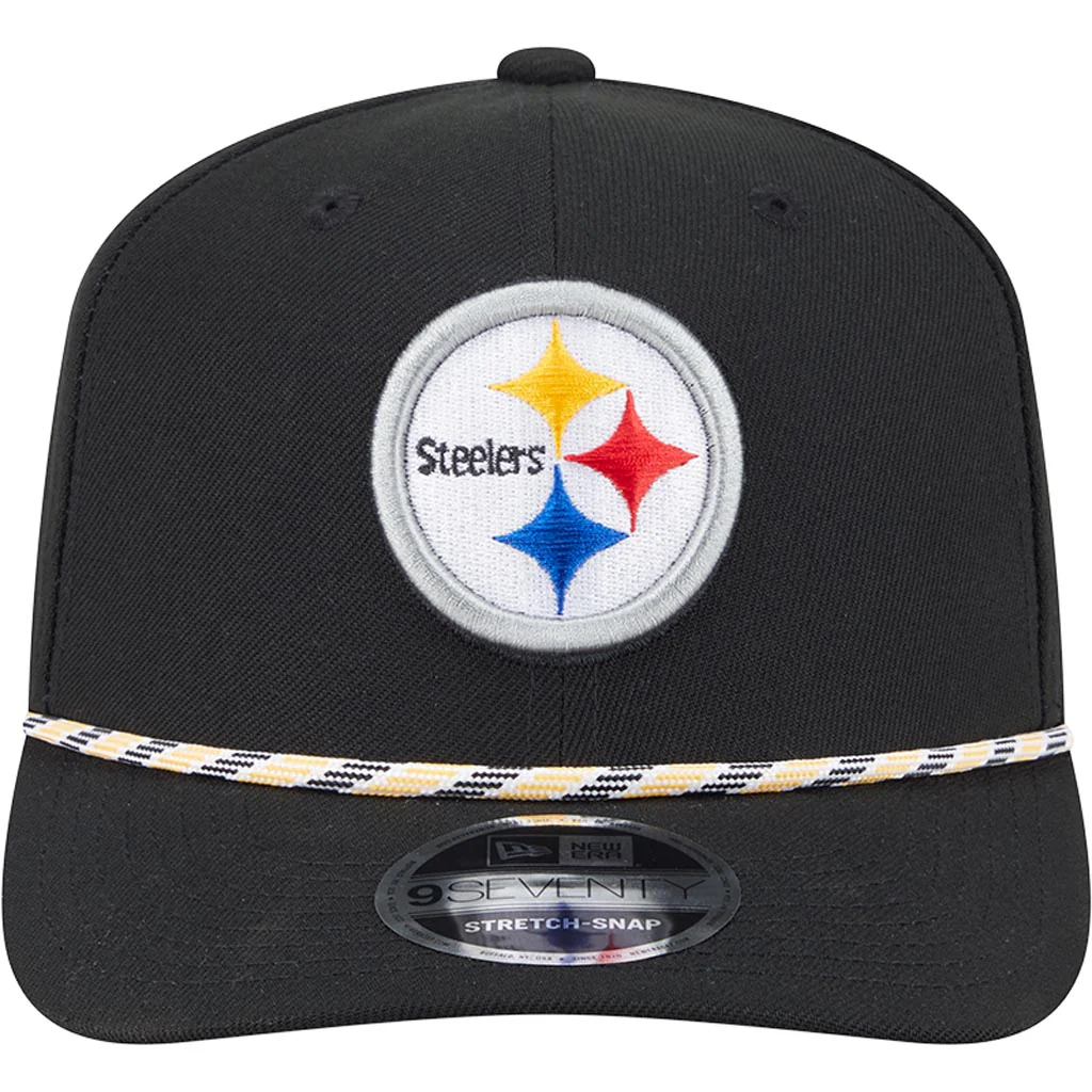 NFL Pittsburgh Steelers New Era Multi Rope 9SEVENTY Stretch-Snapback Hat - Black - Image 3
