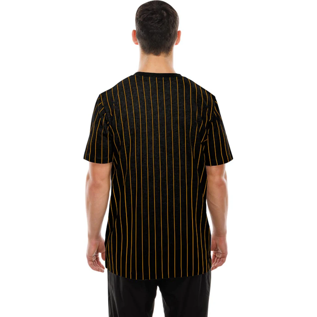 NFL Pittsburgh Steelers New Era Pinstripe T-Shirt - Black - Image 2