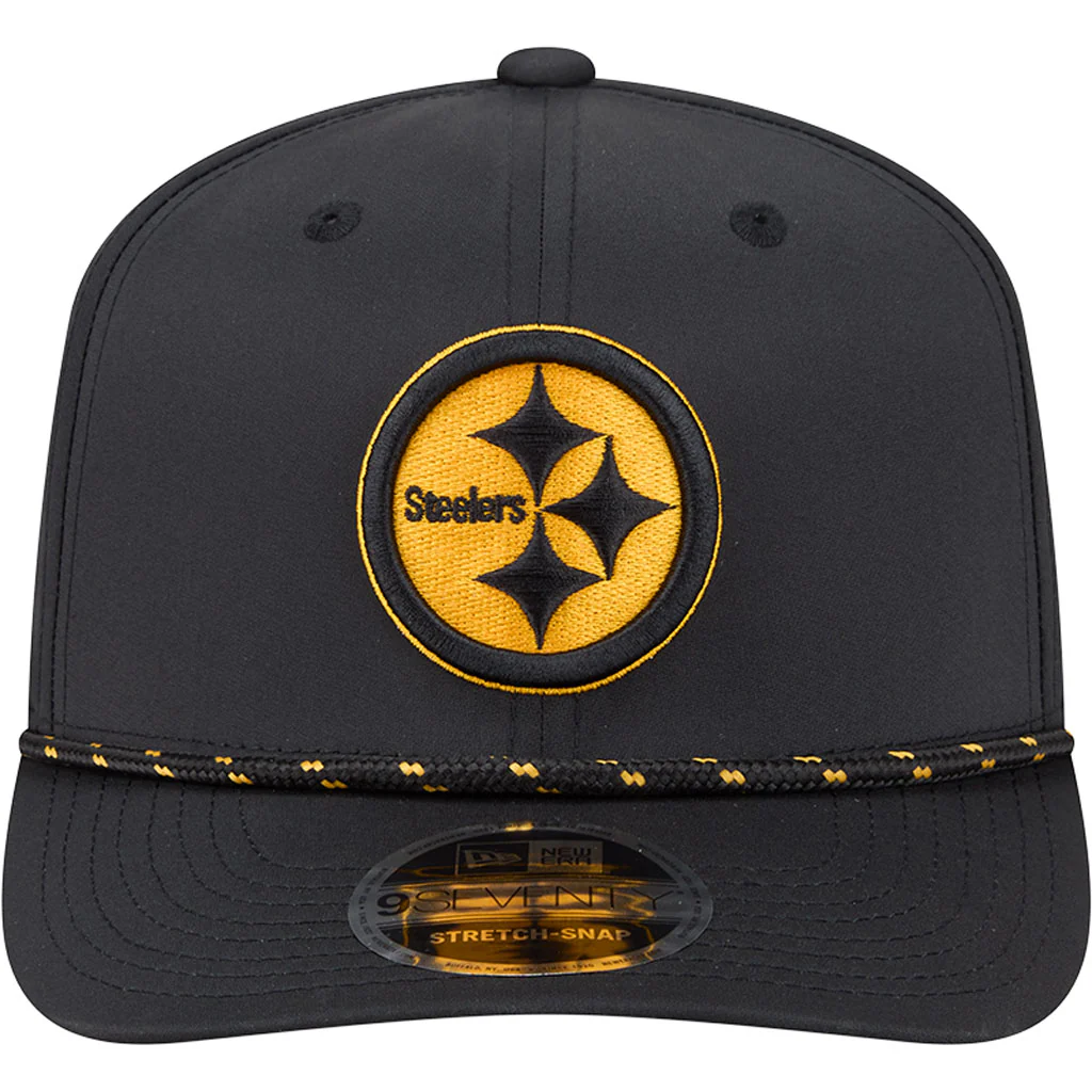 NFL Pittsburgh Steelers New Era Sport 9SEVENTY Stretch Snap Hat - Black - Image 3