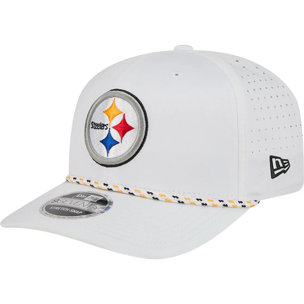 NFL Pittsburgh Steelers New Era Sport 9SEVENTY Stretch Snapback Hat - White