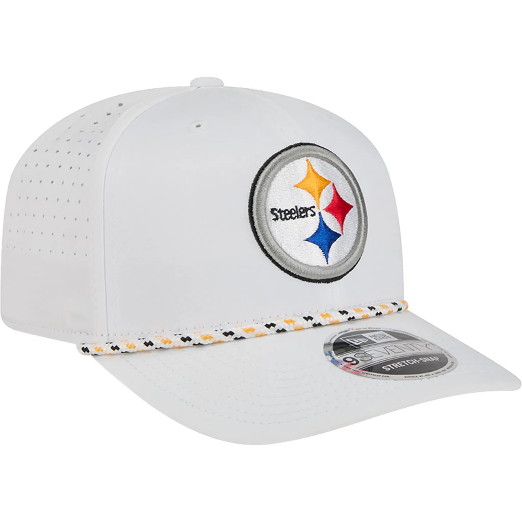 NFL Pittsburgh Steelers New Era Sport 9SEVENTY Stretch Snapback Hat - White - Image 2