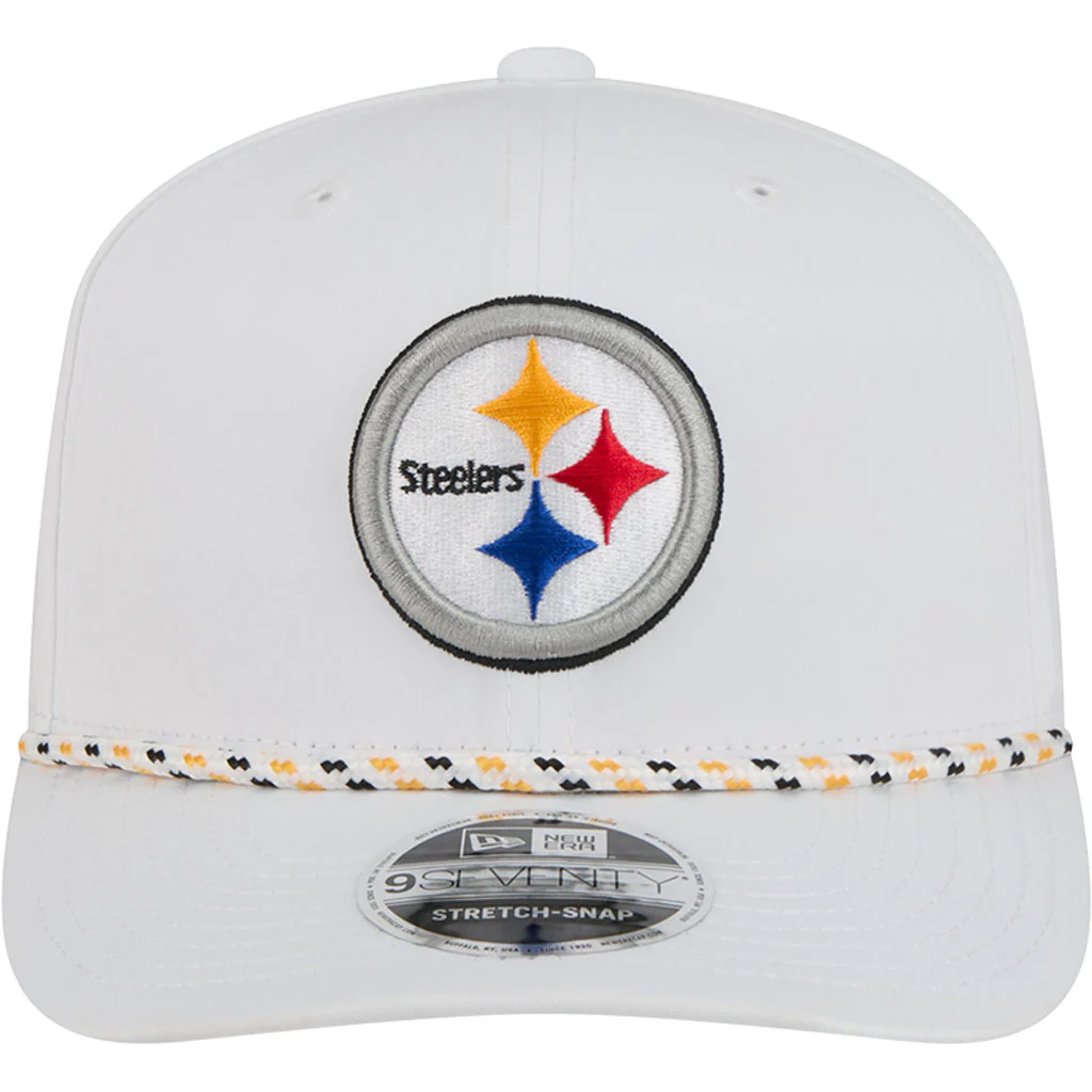 NFL Pittsburgh Steelers New Era Sport 9SEVENTY Stretch Snapback Hat - White - Image 3