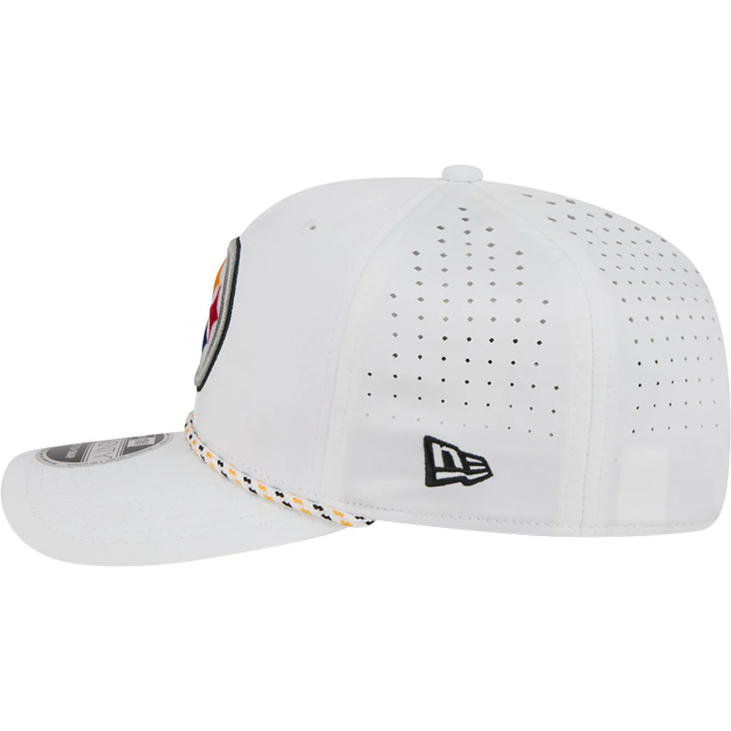 NFL Pittsburgh Steelers New Era Sport 9SEVENTY Stretch Snapback Hat - White - Image 4