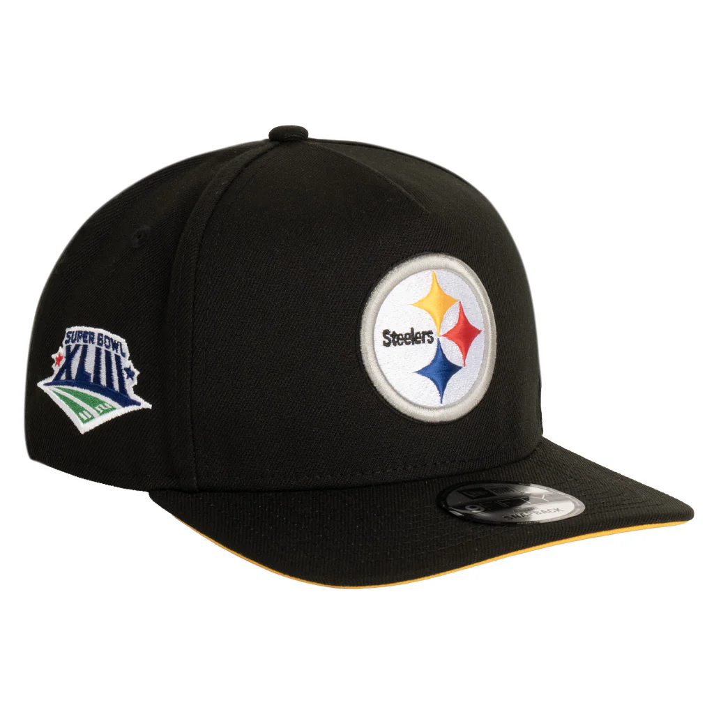 NFL Pittsburgh Steelers New Era Team Undervisor 9FIFTY A-Frame Snapback Hat - Black