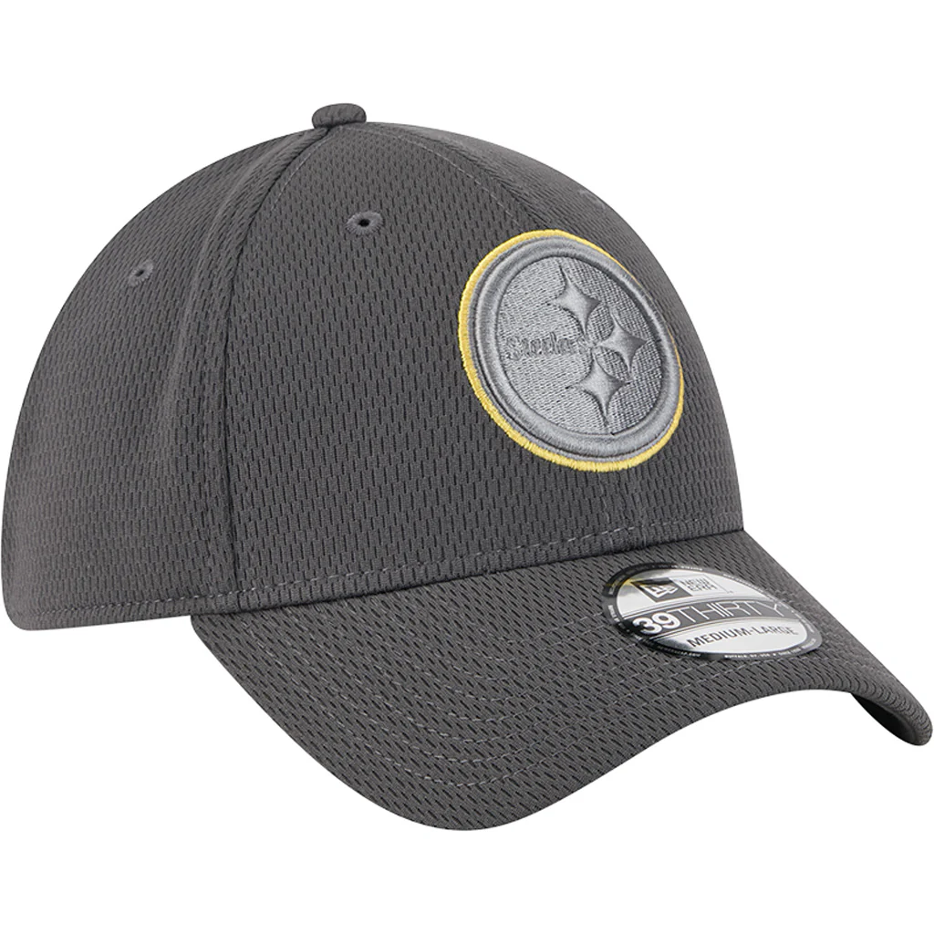 NFL Pittsburgh Steelers New Era Tonal Graphite 39THIRTY Flex Fit Hat - Graphite - Image 2
