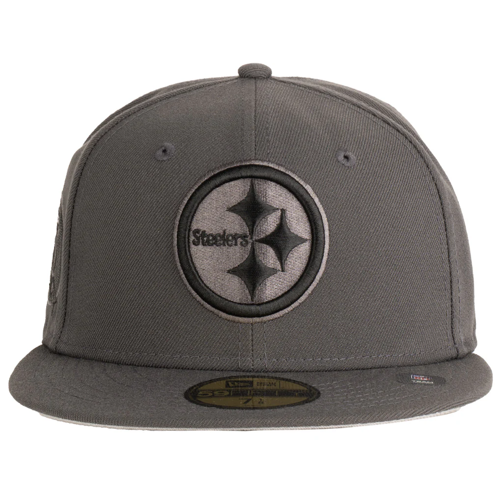 NFL Pittsburgh Steelers New Era Tonal Graphite 59FIFTY Fitted Hat - Graphite - Image 2