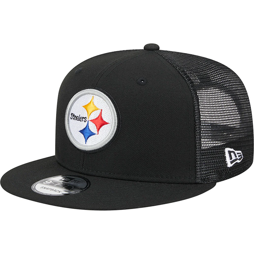 NFL Pittsburgh Steelers New Era 9FIFTY Snapback Trucker Hat - Black