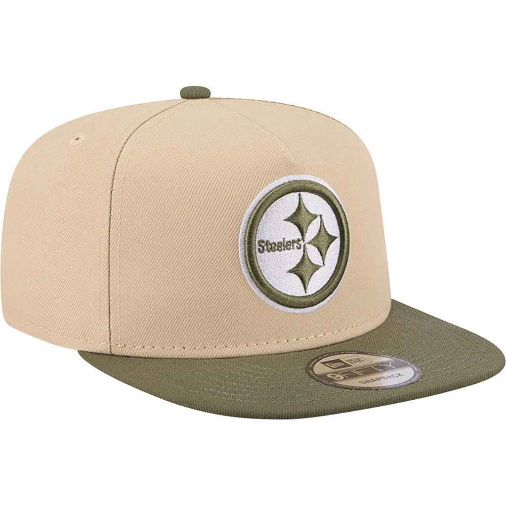 NFL Pittsburgh Steelers New Era Two-Tone Drift Wood 9FIFTY A-Frame Snapback Hat - Tan - Image 2