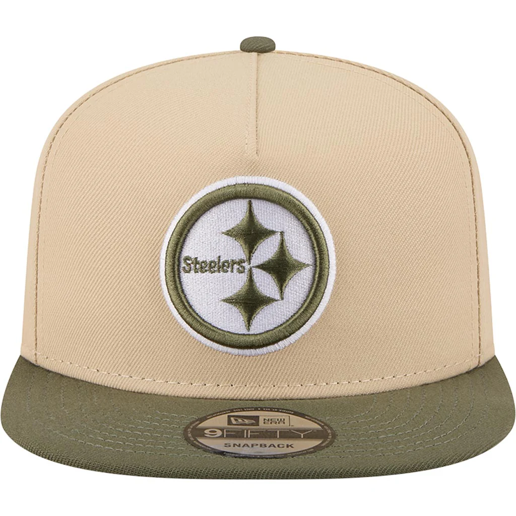 NFL Pittsburgh Steelers New Era Two-Tone Drift Wood 9FIFTY A-Frame Snapback Hat - Tan - Image 3