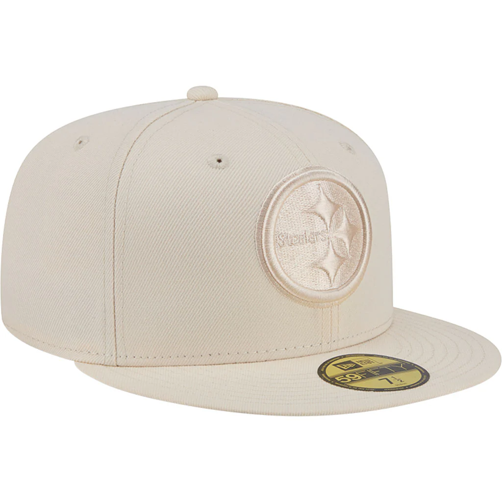 NFL Pittsburgh Steelers New Era Vanilla 59FIFTY Fitted Hat - Cream - Image 2