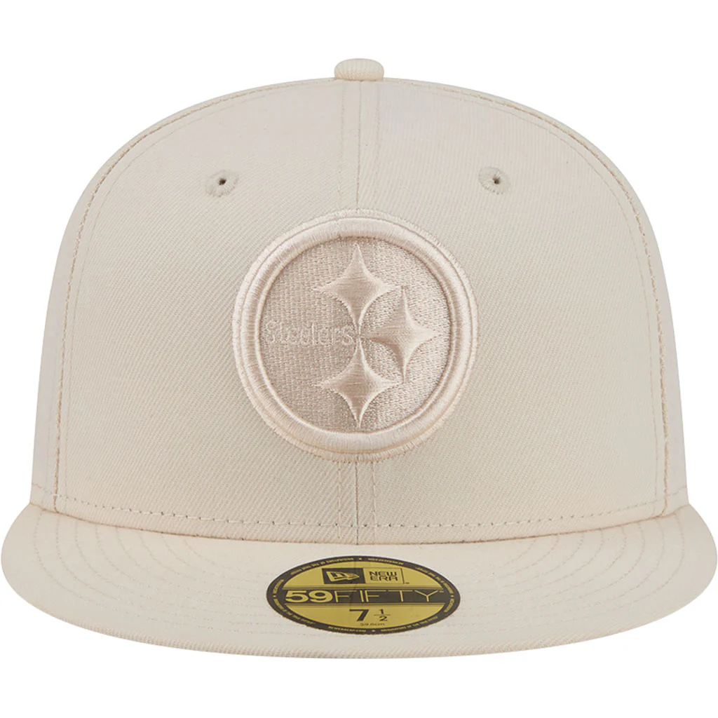 NFL Pittsburgh Steelers New Era Vanilla 59FIFTY Fitted Hat - Cream - Image 3