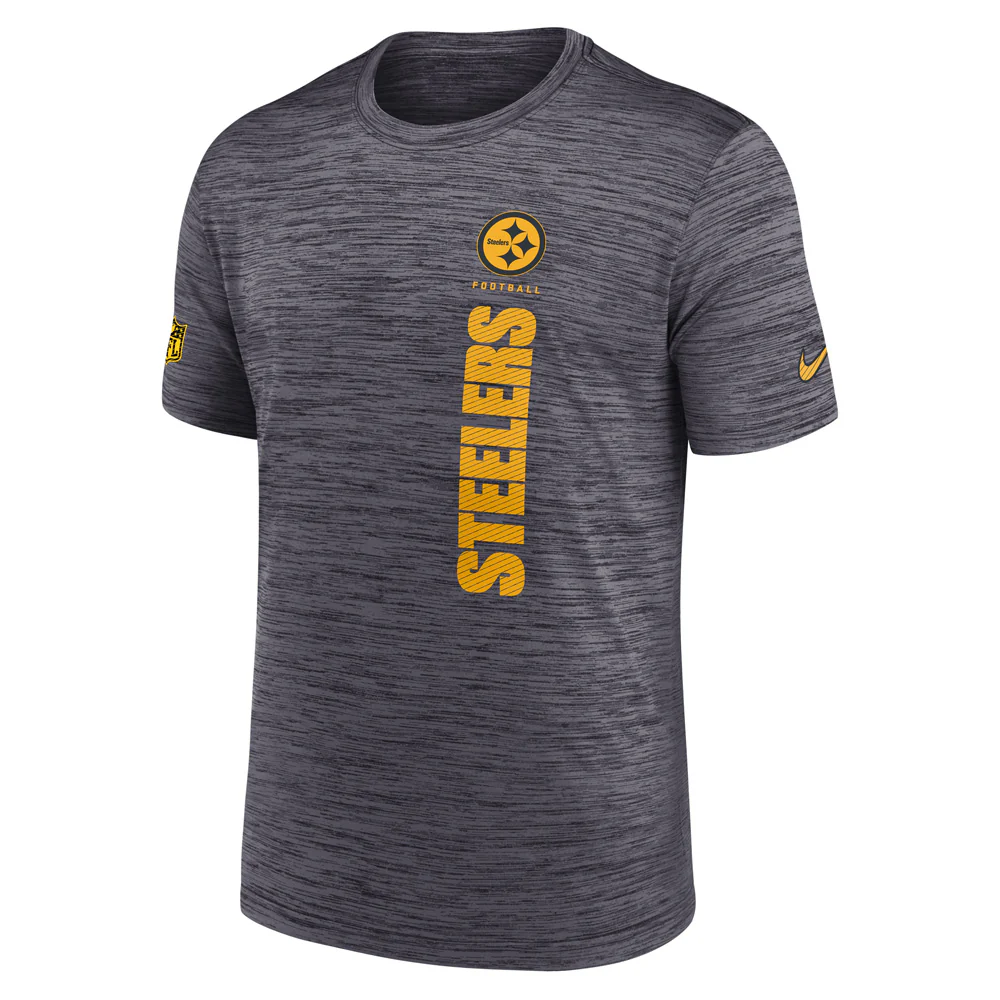NFL Pittsburgh Steelers Nike 2024 Dri-FIT Velocity T-Shirt - Black - Image 2
