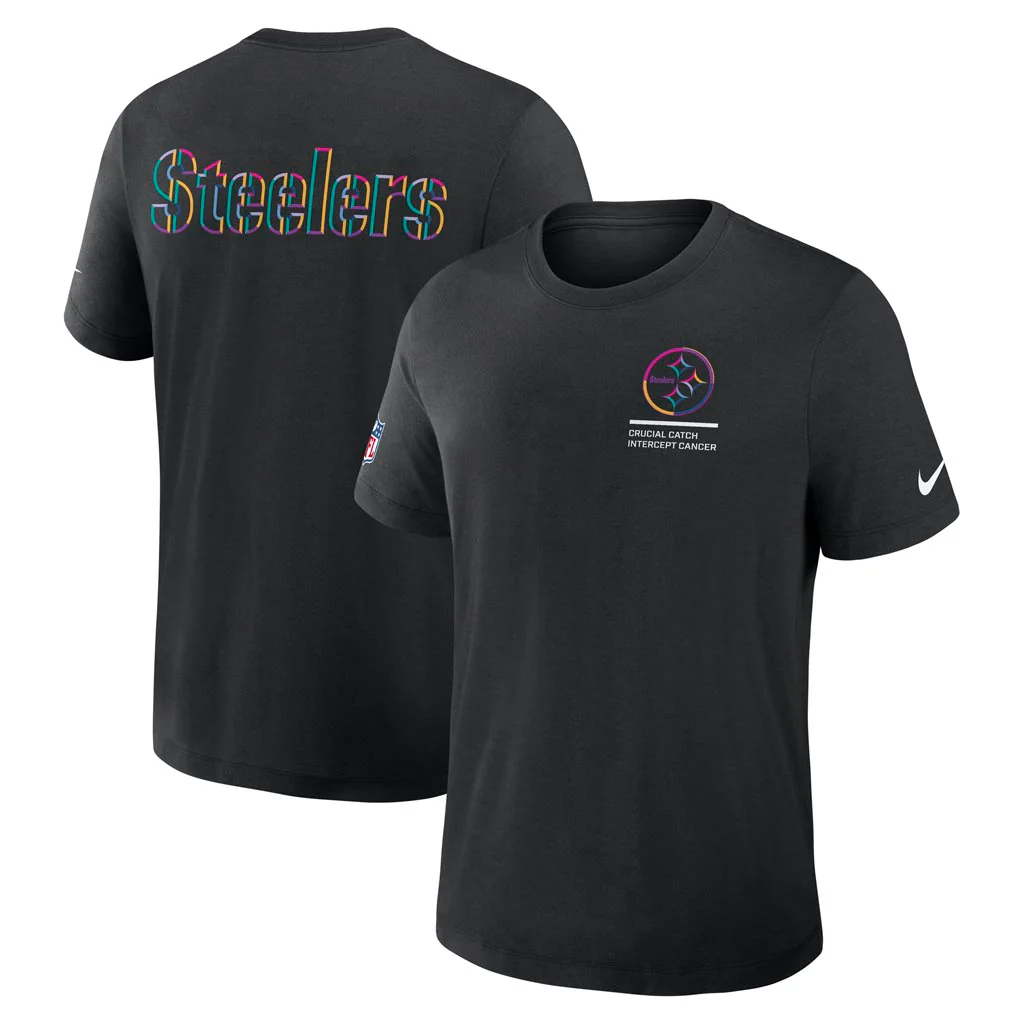 NFL Pittsburgh Steelers Nike 2025 Crucial Catch Tri-Blend T-Shirt - Black