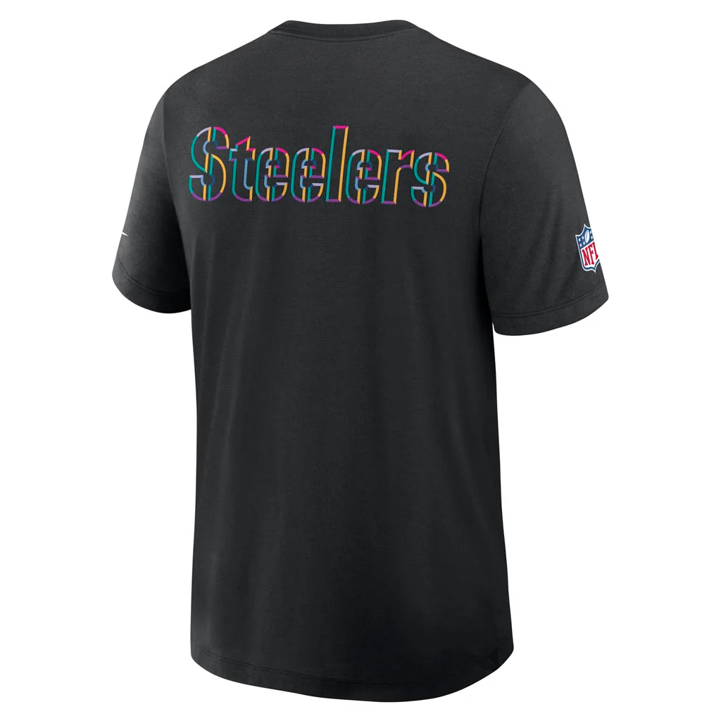 NFL Pittsburgh Steelers Nike 2025 Crucial Catch Tri-Blend T-Shirt - Black - Image 3