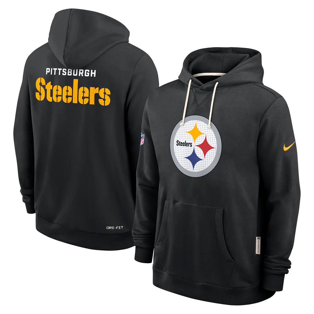 NFL Pittsburgh Steelers Nike 2025 Sideline Standard Issue Pullover Hoodie - Black