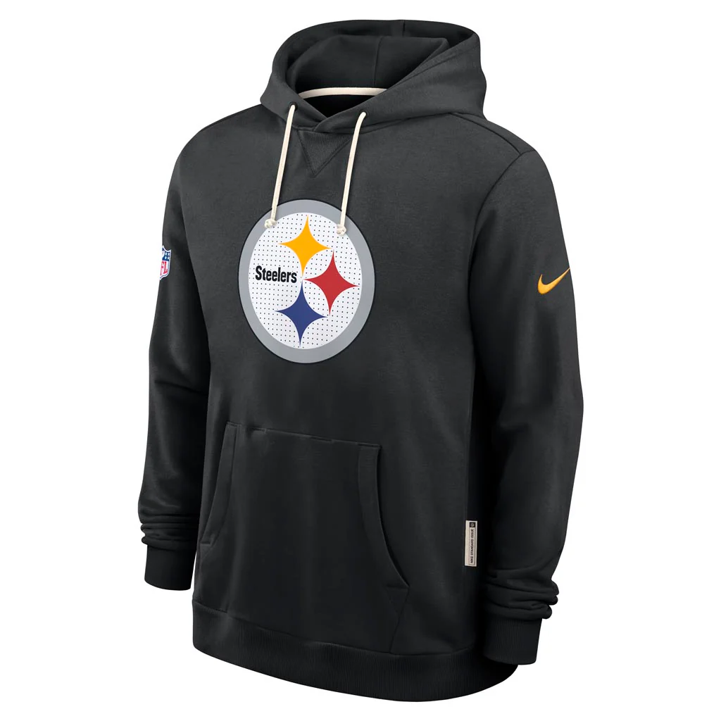 NFL Pittsburgh Steelers Nike 2025 Sideline Standard Issue Pullover Hoodie - Black - Image 2