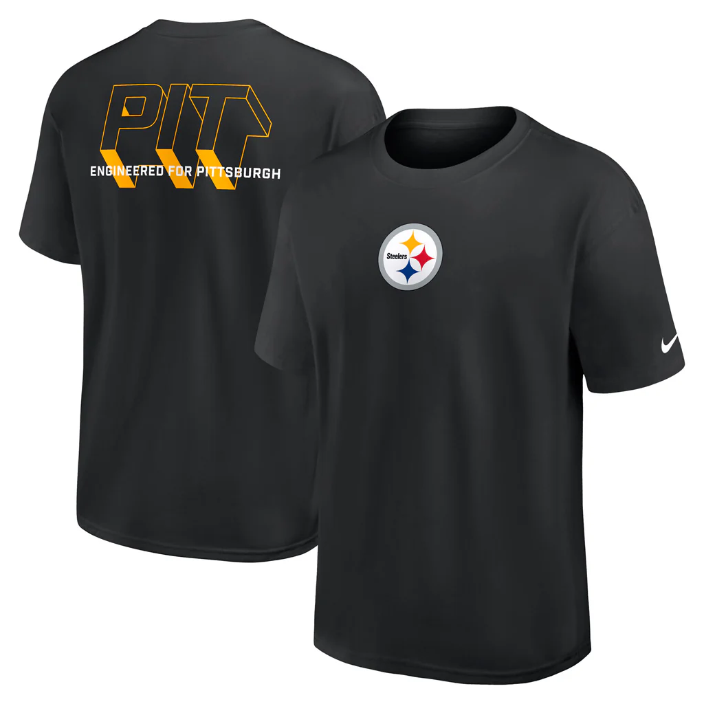 NFL Pittsburgh Steelers Nike Essential Heavy Max90 T-Shirt - Black