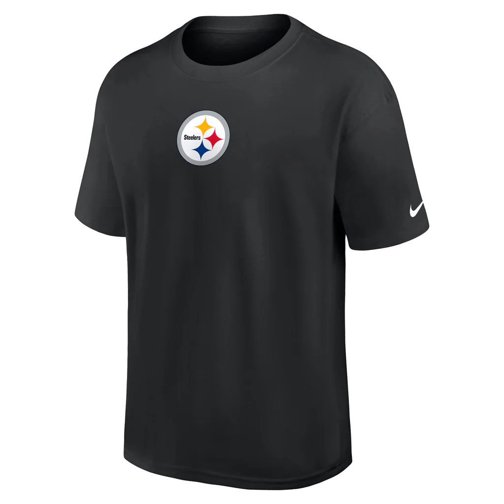NFL Pittsburgh Steelers Nike Essential Heavy Max90 T-Shirt - Black - Image 2