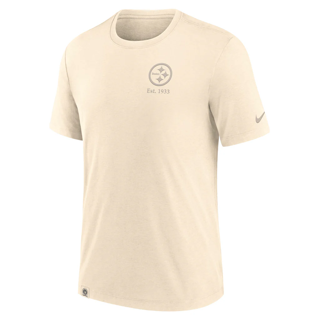 NFL Pittsburgh Steelers Nike Glory Triblend T-Shirt - Natural - Image 2