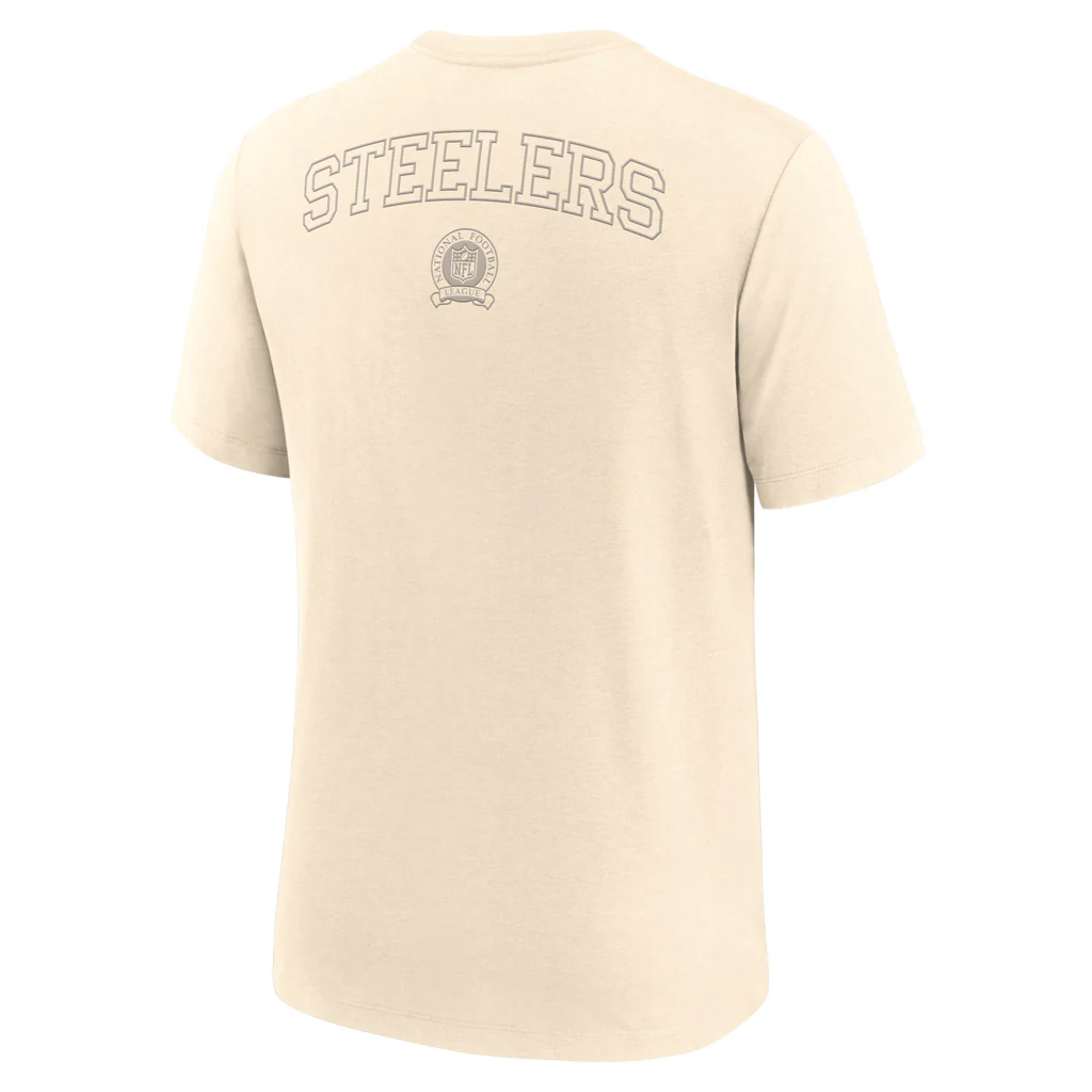 NFL Pittsburgh Steelers Nike Glory Triblend T-Shirt - Natural - Image 3