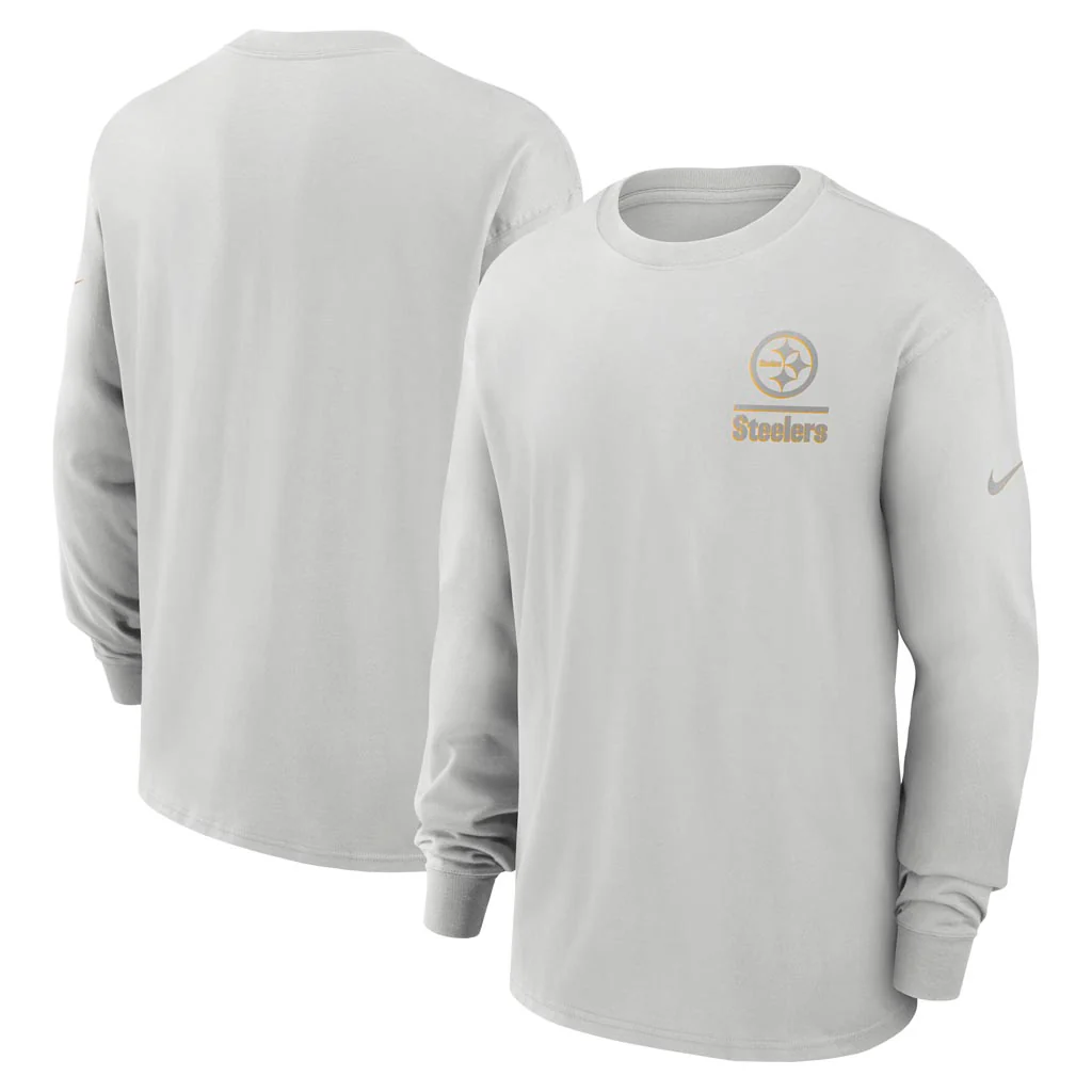 NFL Pittsburgh Steelers Nike Heavy Max90 Long Sleeve T-Shirt - Gray