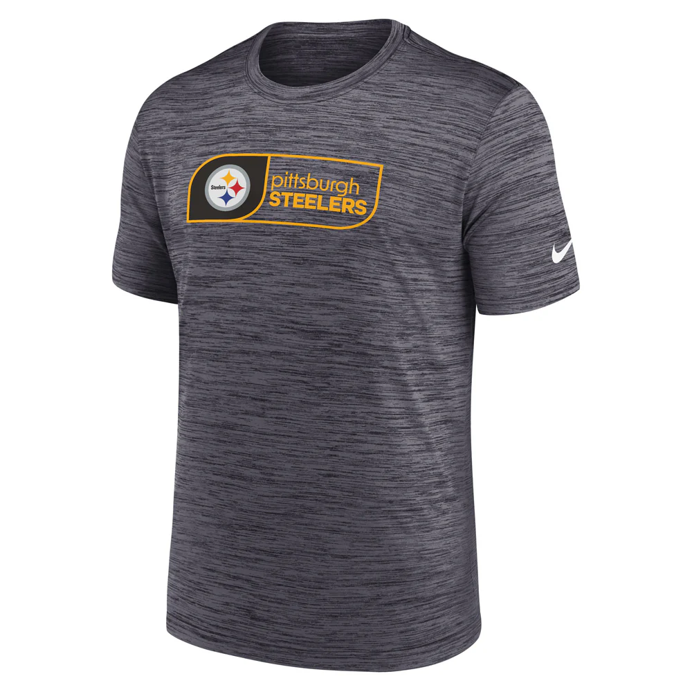 NFL Pittsburgh Steelers Nike Jock Tag Velocity T-Shirt - Black - Image 2