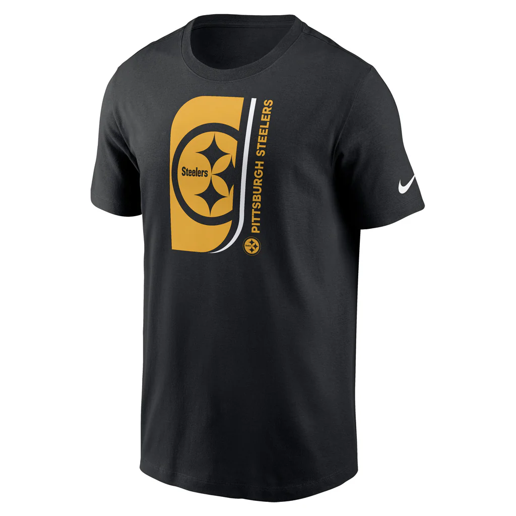NFL Pittsburgh Steelers Nike Lock Up Essential T-Shirt - Black - Image 2