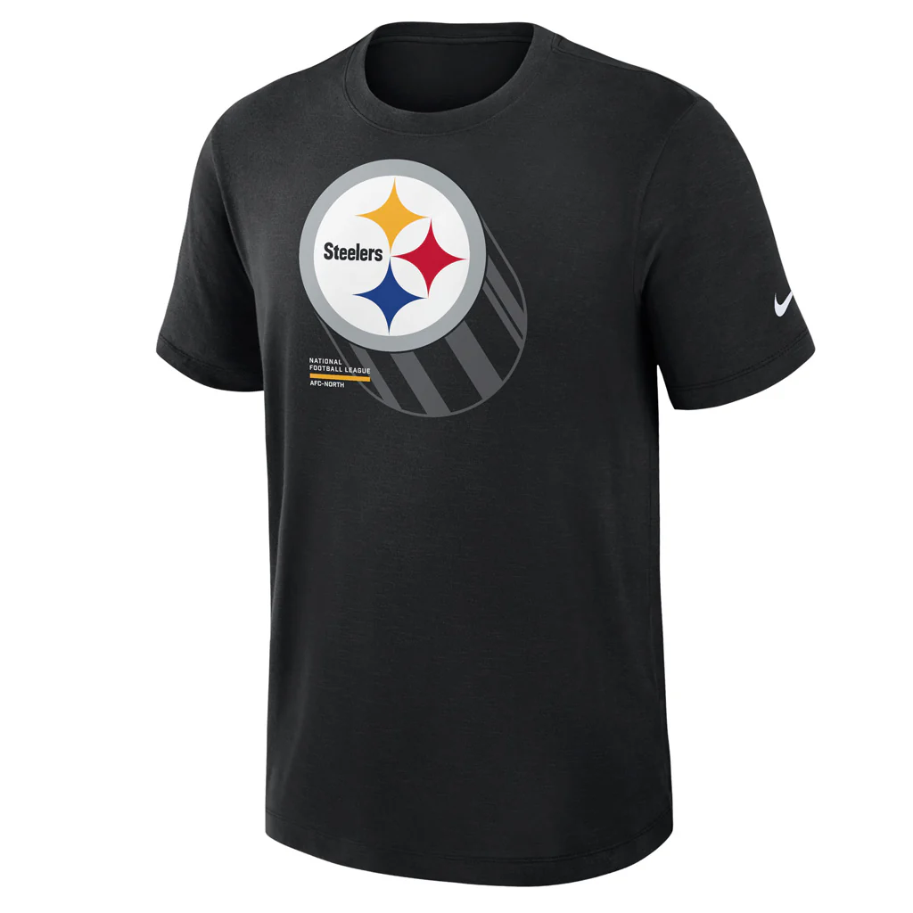 NFL Pittsburgh Steelers Nike Slub T-Shirt - Black - Image 2