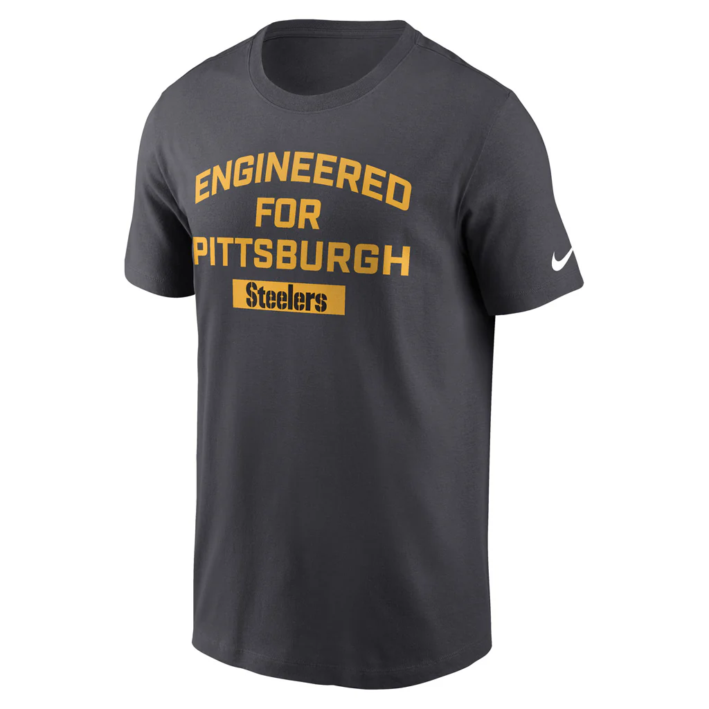 NFL Pittsburgh Steelers Nike Team City Essential T-Shirt - Charcoal - Image 2