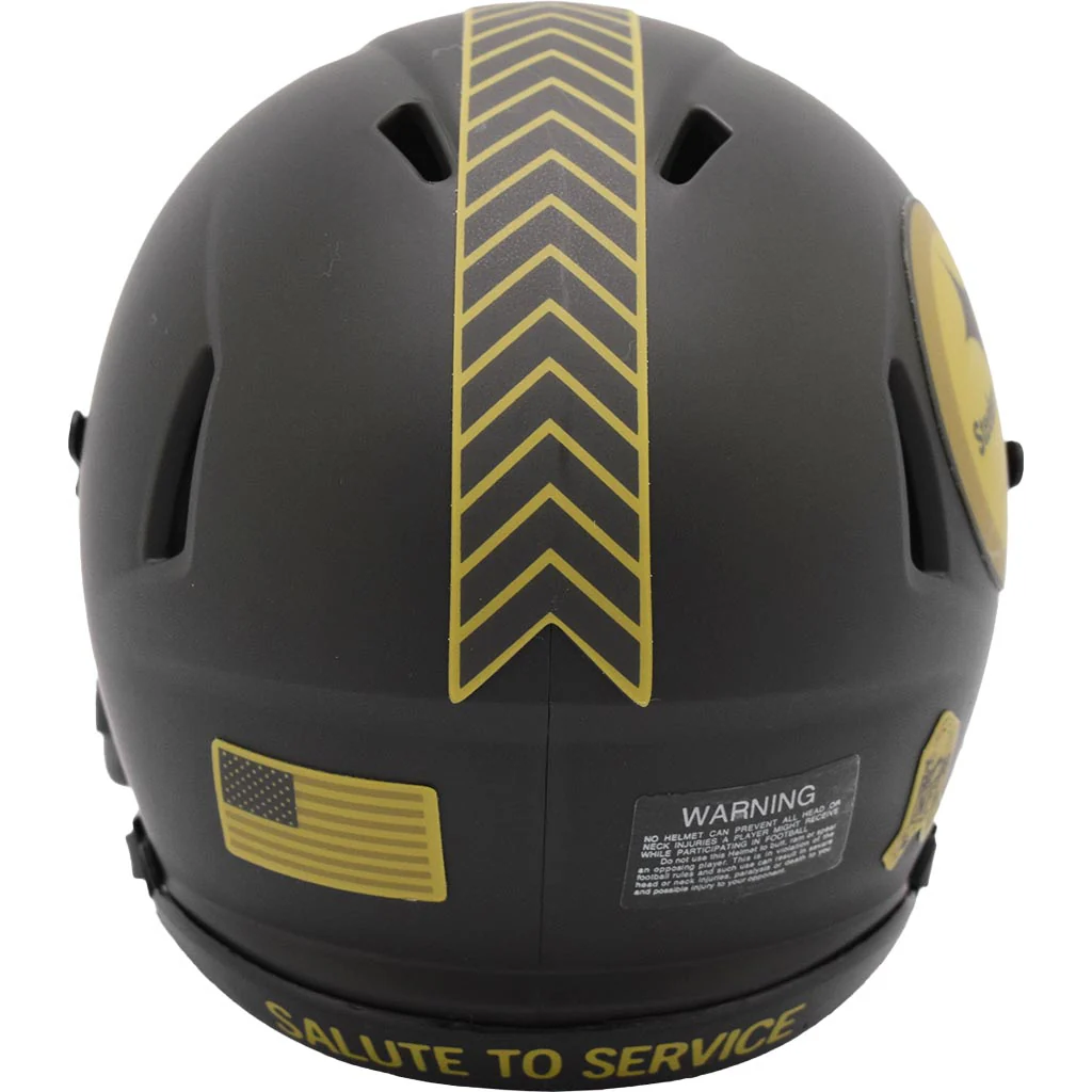 NFL Pittsburgh Steelers Riddell 2025 Salute to Service Mini Speed Helmet - Green - Image 2