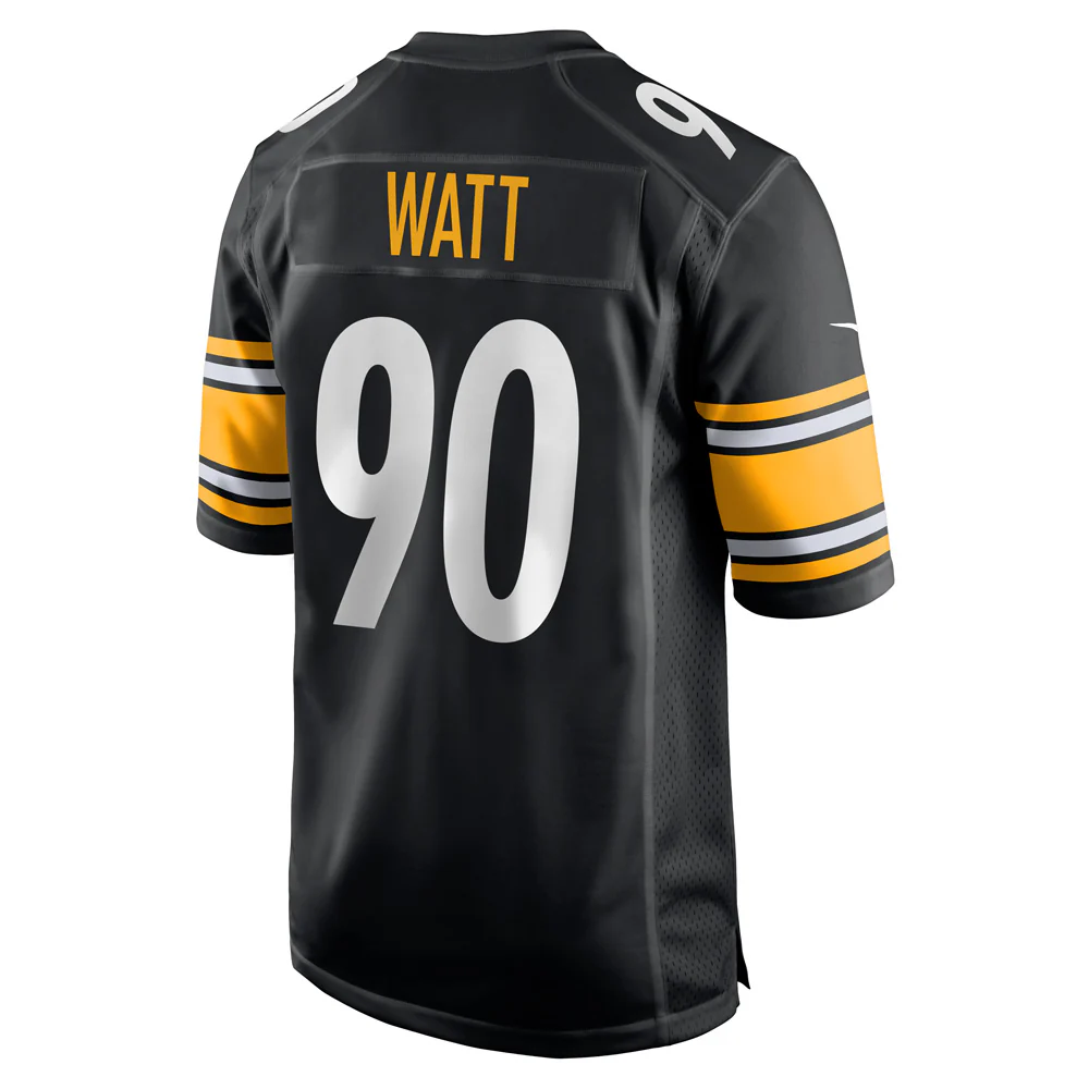 NFL Pittsburgh Steelers TJ Watt Nike Home Game Jersey - Black - Image 3