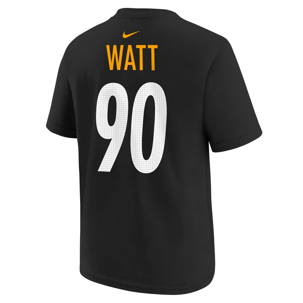 NFL Pittsburgh Steelers TJ Watt Youth Nike Name & Number T-Shirt - Black - Image 3