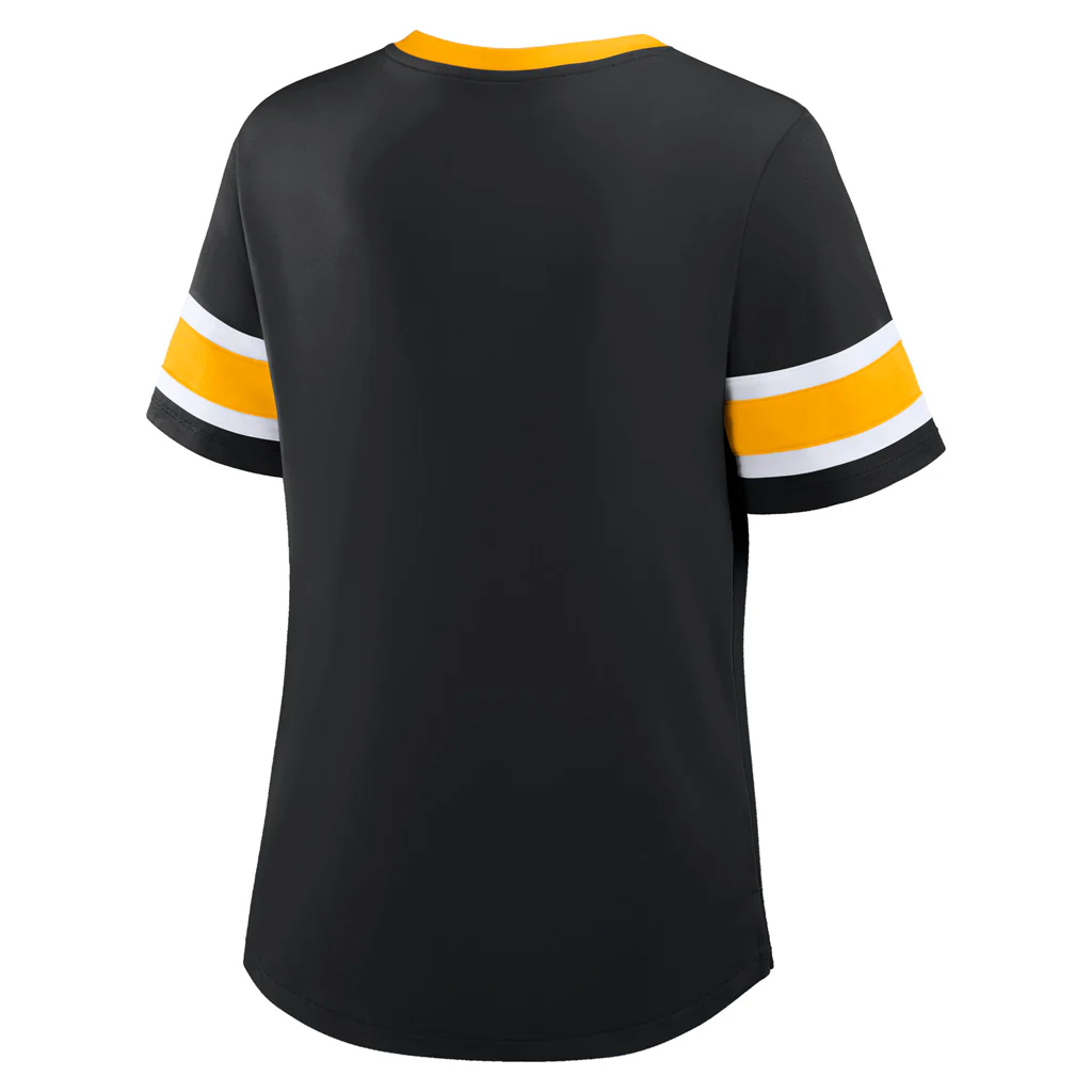 NFL Pittsburgh Steelers Women's Fanatics Draw Play Athena Lace-Up Top - Black - Image 3