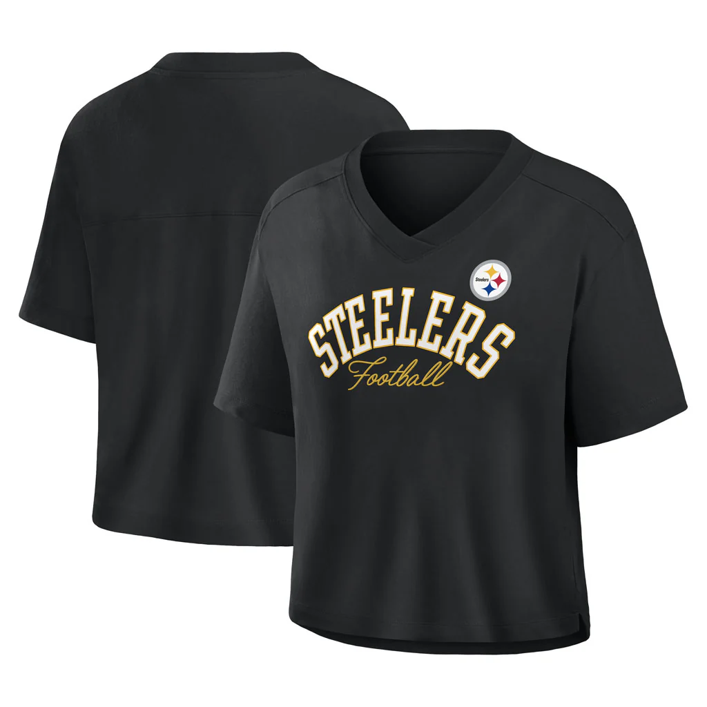 NFL Pittsburgh Steelers Women's Fanatics Option Read Fashion Top - Black