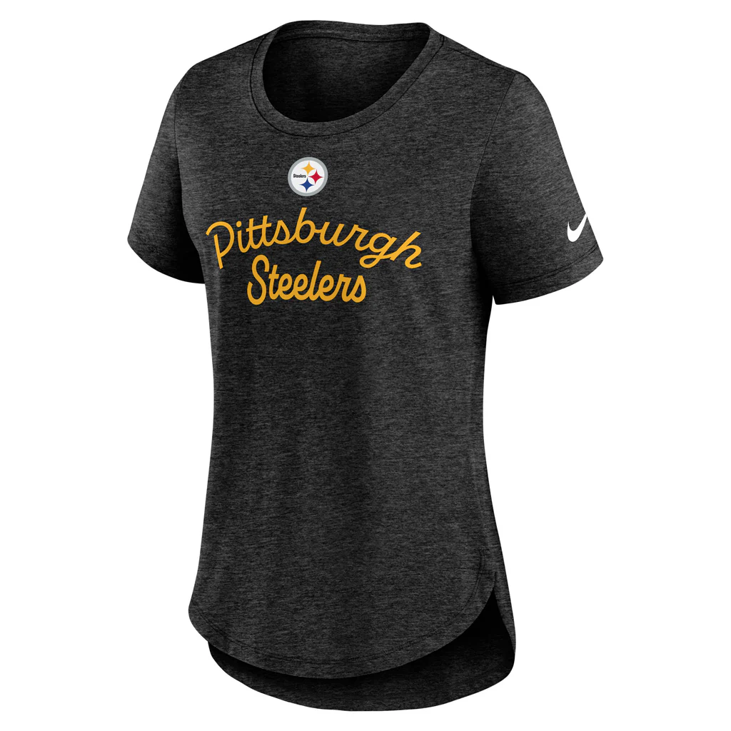 NFL Pittsburgh Steelers Women's Nike Fashion Triblend T-Shirt - Black - Image 2
