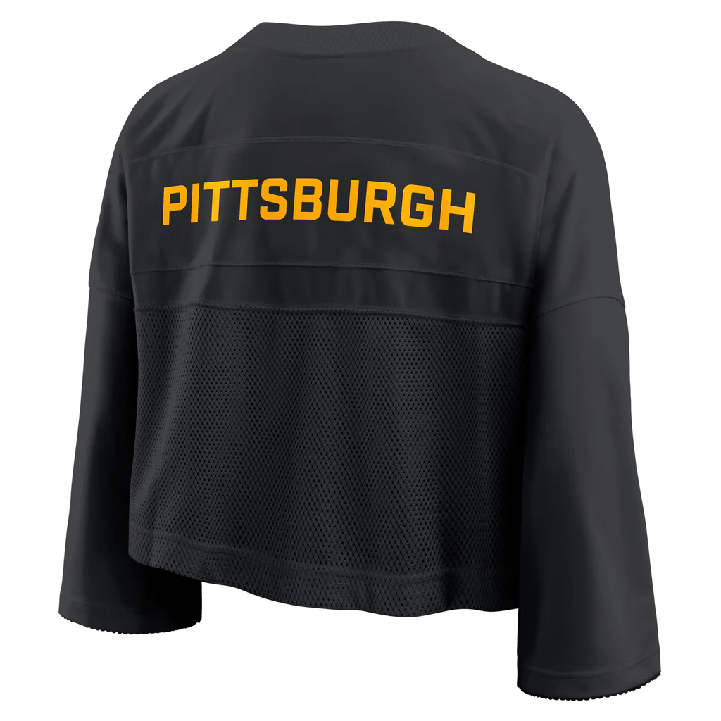 NFL Pittsburgh Steelers Women's Nike Jersey Fashion Crop Top - Black - Image 3