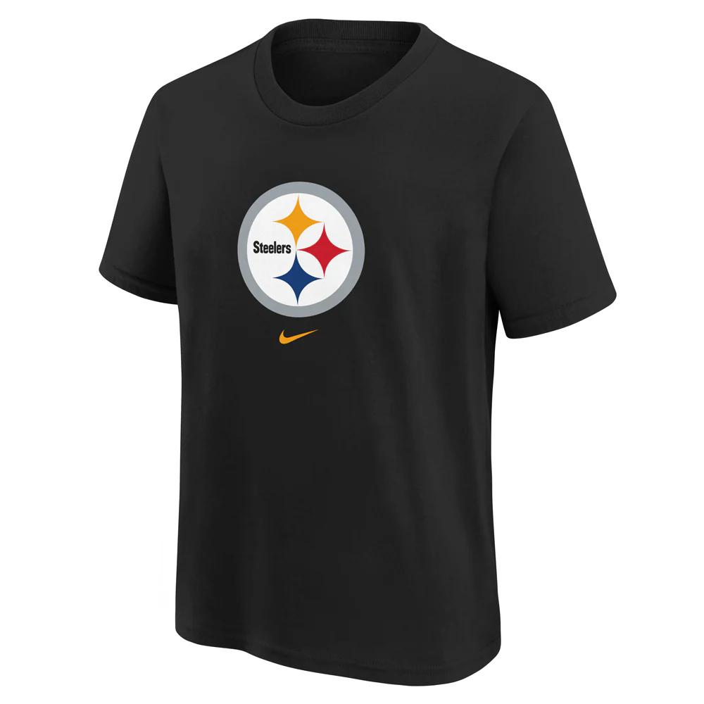 NFL Pittsburgh Steelers Youth Nike Logo T-Shirt - Black - Image 2
